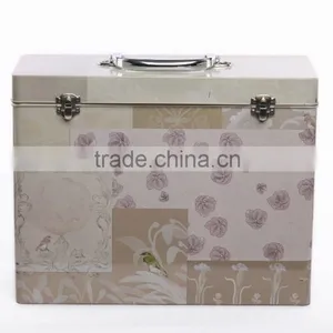 Tin Box With One Handle and Two Lock Tool Storage Tin Box Packing Tin Box thumbnail-1