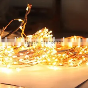 33Ft Copper LED Strings 100 LEDs Starry LED Lights LED String Light Festival Decorative LED String Lights With 5V Power Adapter thumbnail-2