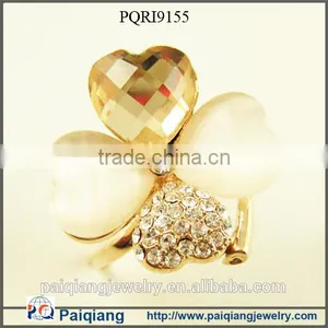 2014 Hot Latest Design Fashion Four Clover Diamond Ring Jewelry thumbnail-1