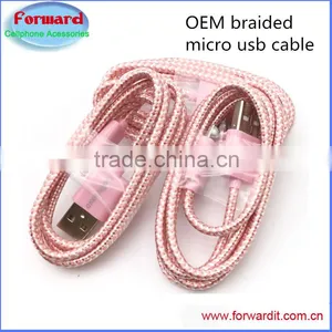 New 3pack 1m Good Woven Android Cable ,3pack Gift Micro Data Cable thumbnail-1