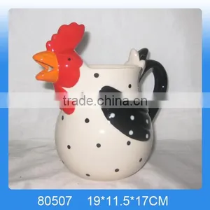 Unique Chicken Shaped Ceramic Decorative Water Jugs for Wholesale thumbnail-1