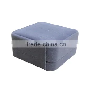 Custom Logo Luxury Rustic Lint Covered Jewelry Box thumbnail-3