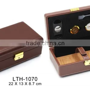 Cigar Premium Leather Cigar Travel Case Humidor Accessories thumbnail-1