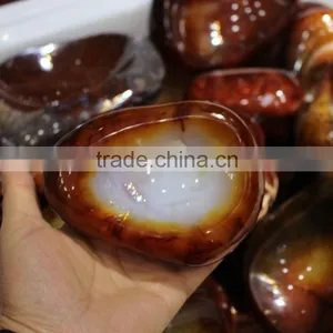 Wholesale Beautiful Top Quality Engraved Crystal Ashtray Red Agate Ashtray thumbnail-3