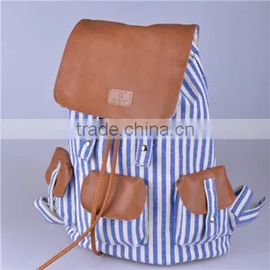 Brand New Design Trendy Striped Ladies Backpack thumbnail-1