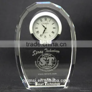 Hot Selling Crystal Glass Table Clock for Decration or Gifts Souvenirs thumbnail-6