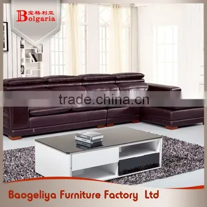 New Design Top Home Furniture Corner Recliner Stanley Leather Sofa India thumbnail-1
