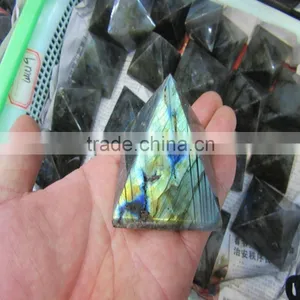 Natural Healing Rock Rough Labradorite Pyramid Cut Stone thumbnail-1