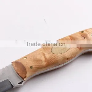 OEM Fixed Blade Knife With D2 Blade and White Shadow Wood Handle thumbnail-5