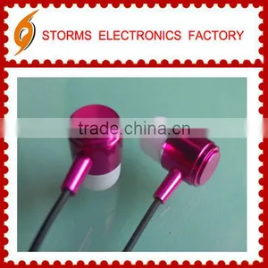 Fashionable Colorful In-ear OEM In-ear Metal Stereo Earbud thumbnail-1