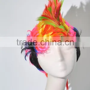 Crazy Color Cock Wig for Clown Cosplay Wig N366 thumbnail-2