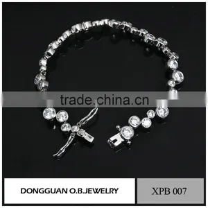 Wholesale Jewelry Factory Crystal Rhinestone Bracelet/AAA cz Setting Bracelet thumbnail-2