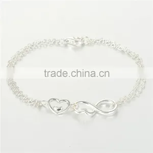 21CM Fashion European Style Custom Infinite Symbol Mark Bracelet thumbnail-5