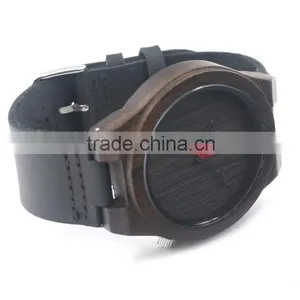 Eco-friendly Handmade Genuine Men Wrist Watch Sandalwood Quartz Watches thumbnail-3