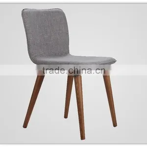 Black Fabric Wooden Dining Chairs thumbnail-3