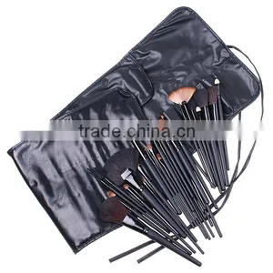 Professional 32 PCS Cosmetic Facial Make up Brush Kit Wool Makeup Brushes Tools Set With Black Leather Case thumbnail-5
