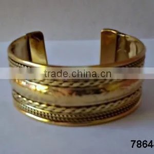 Indian Brass Metal Fashion Bangle Bracelet Twisted Wire thumbnail-1