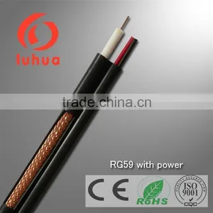 RG59 Coaxial Cable Power Wire RG59 2c Coaxial Cable rg 59 + 2 Core Power for CCTV Camera 15years Manufacture thumbnail-1