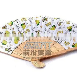 21cm Long Fold up Promotion Bamboo Fan thumbnail-1