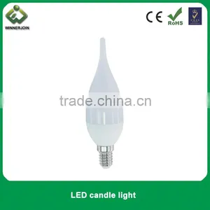 C37 Led Candle Light 2w/3w/4w Warm White E14 Plastic Housing thumbnail-1