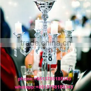 5 Arm Classic Metal Tall White Candelabra thumbnail-1
