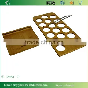 DX001/Bamboo Wooden Spice Jar Shaker Recipe Holder Rack Stand thumbnail-4
