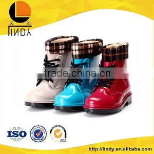 Women Printing Rain Shoes Hiking Boots thumbnail-1