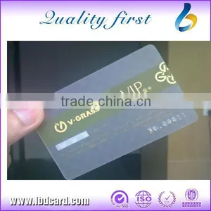 Custom Transparent PVC Business Card With Gold Stampling thumbnail-1