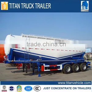 New Air Compressor 3 Axles 45 CBM Cement Truck Powder Semi Trailer for Sale thumbnail-1