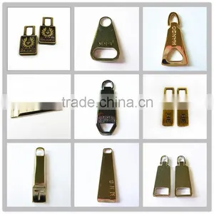Black Metal Logo Zipper Pulls For Cloth Accessories thumbnail-5