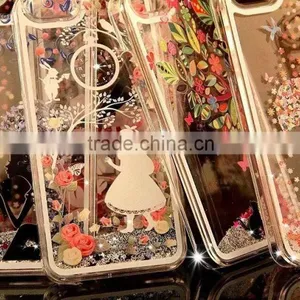 2016 New Arrive Beautiful Pattern Mobile Phone Moving Glitter Flash Light Case for Iphone thumbnail-6