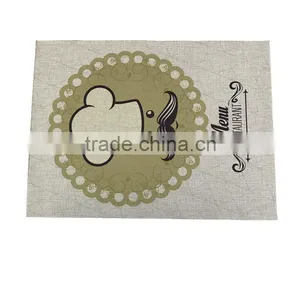 Small Order Accept Digital Printed Linen Fabric Custom Table Mat thumbnail-5