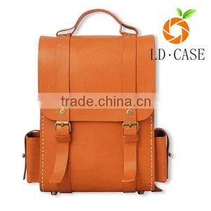 Vintage Backpack Leather / School Bag/ Rucksack/ Outdoor Travel Backpack thumbnail-2