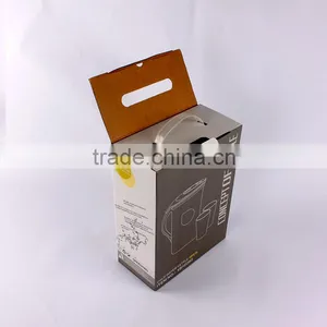 Custom Printed Cardboard Paper Box for Bottle With Plastic Handle thumbnail-5