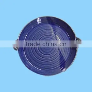 Round Blue Ceramic Baking Plates thumbnail-1