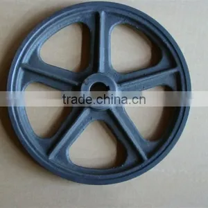 ISO 9001-2008 v Belt Pulley Four Spoked Style Iron Cast Parts,crane Castings Parts,cast Iron thumbnail-2