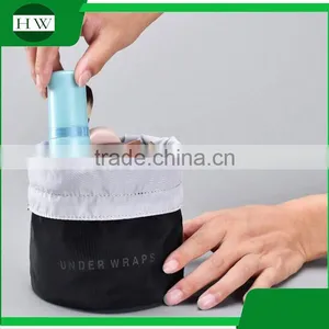 Fashion Foldable Round Shape Custom Transparent Men Toiletry Bag thumbnail-3