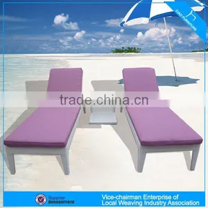 A - Modern Patio Furniture Beach Sun Lounger White Wicker Lounger CF698L thumbnail-1