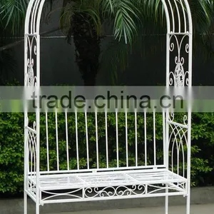 Shabby Chic Garden Metal Wedding Arch thumbnail-1