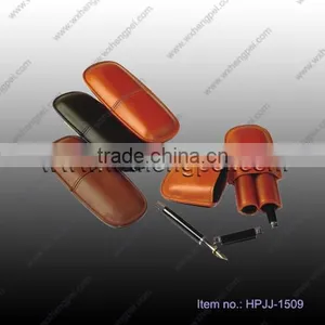 High Quality Customized Made-in-china Customized Black Leather Pen Holder thumbnail-1