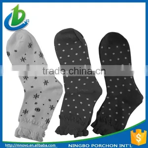 Rabbit Lace Trimming Dot Sex Women Microfiber Socks thumbnail-1