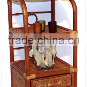 Rattan Wicker Modern Bookcase, Home Furniture thumbnail-2
