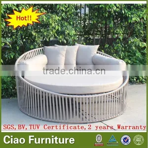 Outdoor Sunbed Fabric Outdoor Garden Sofa Round Bed thumbnail-6