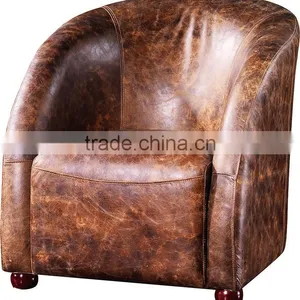 2016 High Quality Retro Vintage Leather Leisure Chair for Living Room C626# thumbnail-1