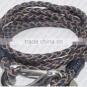 Fashion Handmade Bracelets 2016 Braided Real Leather Bracelet For Girls thumbnail-3