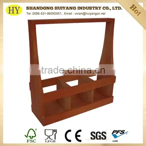 Custom Size and Logo Vintage Wooden Beer Caddy Wholesale thumbnail-1