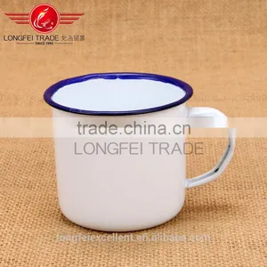 Cheap White Enamel Camping Mug Wholesale thumbnail-5