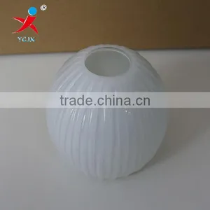 Rain Line Pumpkin Glass Lampshades With Milky White Color thumbnail-1