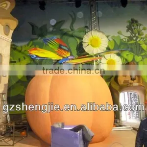 China Guangzhou Manufacturer Wholesale Decorative Fake Huge FRP Artificial Pumpkin Fruits for Decoration thumbnail-1