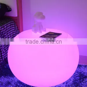 Rechargeable Multi Color Illuminated LED Round Table LED Furniture for Wedding Decoration thumbnail-1
